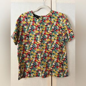 Vintage Silk Flower Shirt